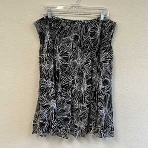 Pleated Floral Skirt FASHION BUG Size XXL (Size 18)